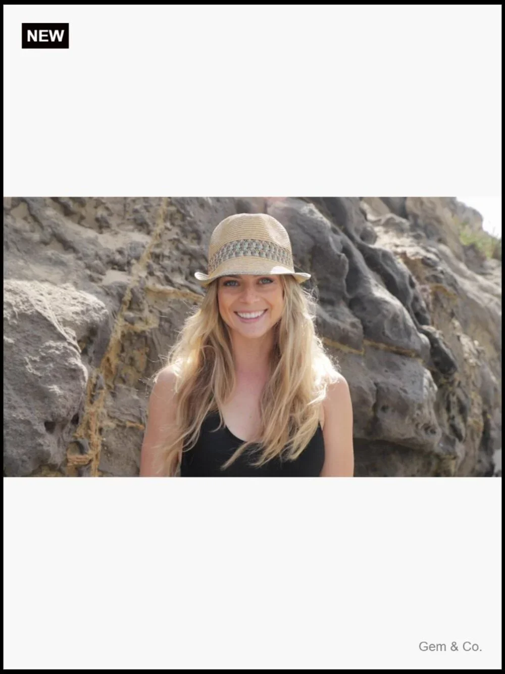 Women's Short Brim Packable Straw Fedora UPF 50+ Sun Hat